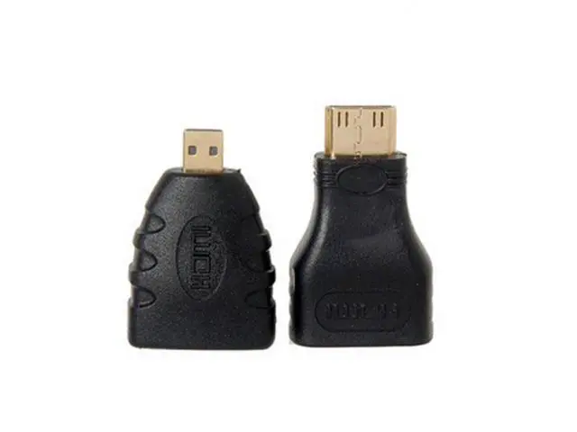 Alt view image 2 of 5 - SM HDMI Source to VGA Female Output Cable with Micro & Mini HDMI Adapter for Projector Monitor PC Laptop Black