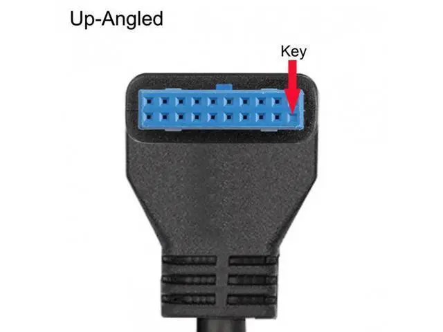 Alt view image 5 of 7 - SM USB 3.0 Single Port A Female Screw Mount Type to Up Angled Motherboard 20pin Header Cable 90 Degree
