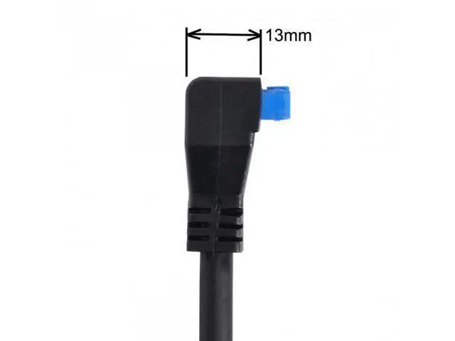 Alt view image 6 of 7 - SM USB 3.0 Single Port A Female Screw Mount Type to Up Angled Motherboard 20pin Header Cable 90 Degree