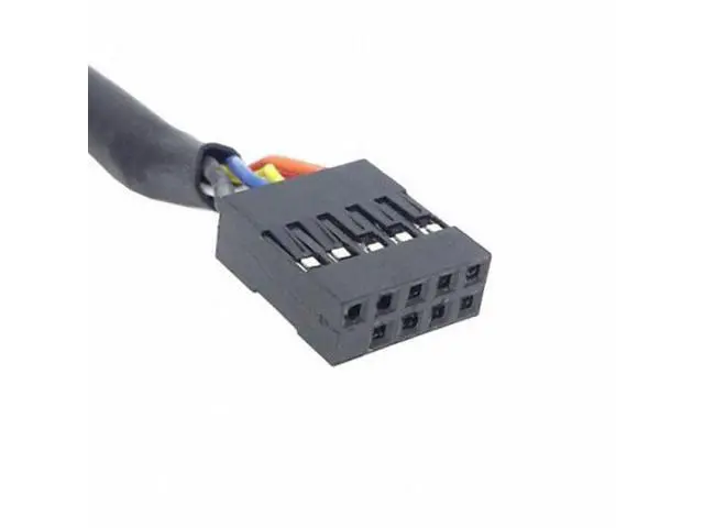 Alt view image 4 of 7 - SM 50cm Stackable Dual USB 2.0 A Type Female to Motherboard 9 Pin Header Cable with Screw Panel Holes