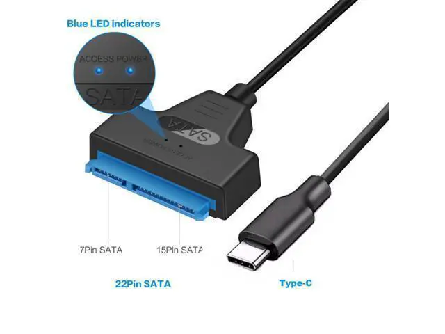 Alt view image 2 of 7 - SM Type C USB 3.1 Male to SATA 22 Pin 2.5" Hard disk driver SSD Adapter Cable for Macbook & Laptop