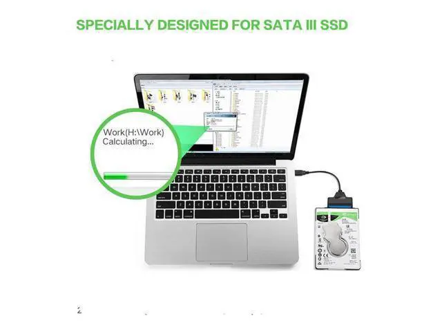 Alt view image 4 of 7 - SM Type C USB 3.1 Male to SATA 22 Pin 2.5" Hard disk driver SSD Adapter Cable for Macbook & Laptop