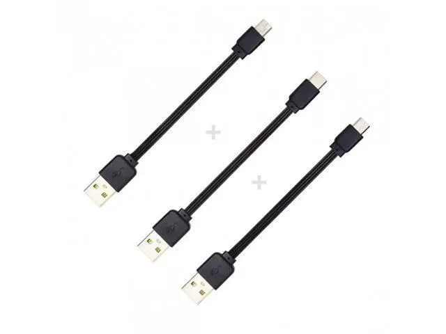Alt view image 2 of 7 - SM 3pcs/lot 13cm USB 2.0 Type-A to Mini Micro USB Type-C Male Data Flat Slim FPC Cable for FPV & Disk & Phone