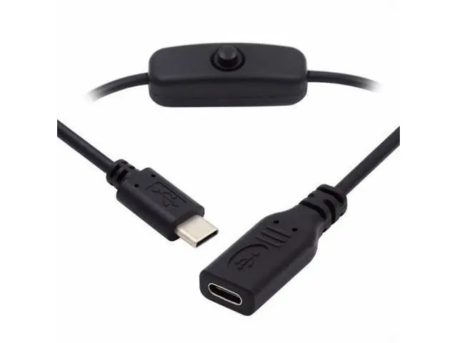 Alt view image 2 of 7 - USB-C Extension Cable with On Off Power Switch Button USB Type-C Male to Female for Laptop Keyboard Raspberry Pi 4B