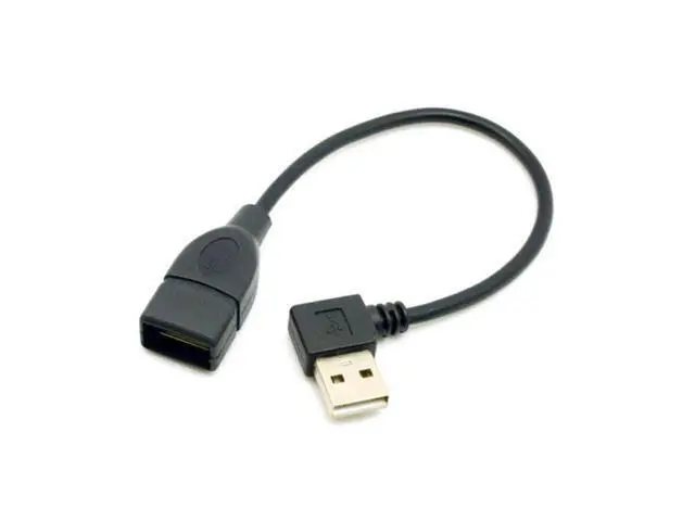 Alt view image 2 of 7 - SM 90D Left Angled type USB 2.0 A Male to USB Female M/F extension cable 20cm