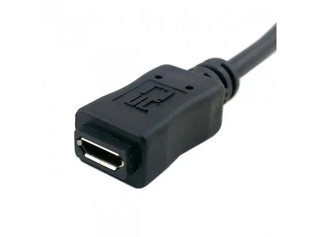 Alt view image 5 of 7 - SM Left 90 Degree Angled Micro USB 2.0 Male to Female for Phone Extension Cable 0.5M