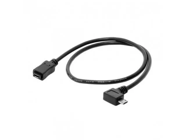Alt view image 6 of 7 - SM Left 90 Degree Angled Micro USB 2.0 Male to Female for Phone Extension Cable 0.5M