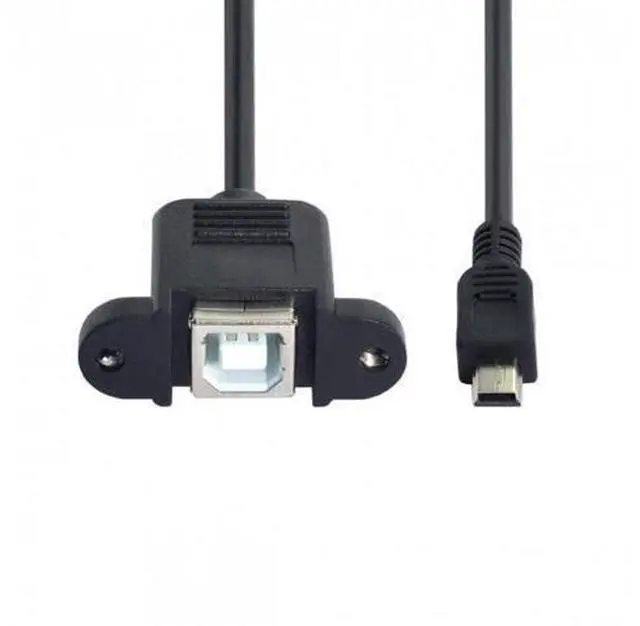 Main image of SM Mini USB 5pin Male to USB B Female Panel Mount Type Cable With Screws