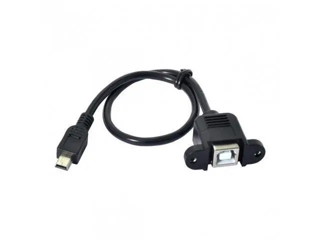 Alt view image 4 of 7 - SM Mini USB 5pin Male to USB B Female Panel Mount Type Cable With Screws