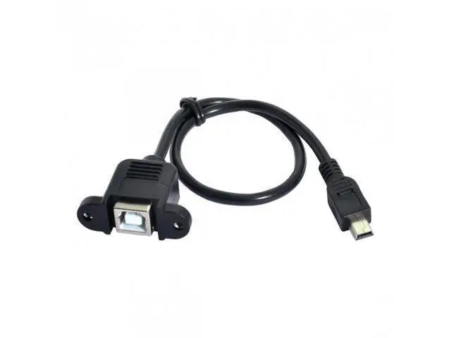 Alt view image 6 of 7 - SM Mini USB 5pin Male to USB B Female Panel Mount Type Cable With Screws