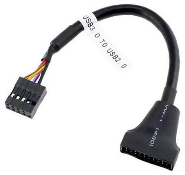Main image of SM USB 2.0 9Pin Motherboard Housing Male to USB 3.0 20pin Header Device Female Cable