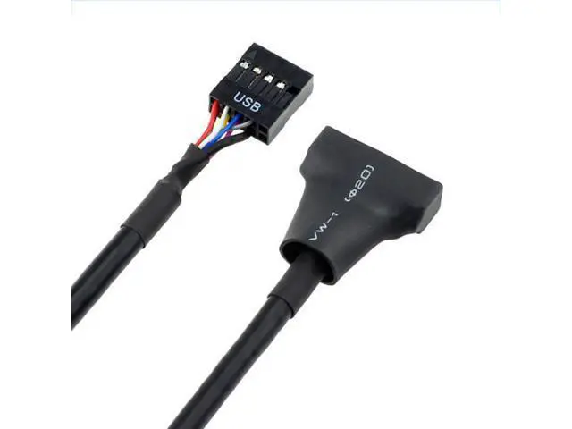 Alt view image 4 of 7 - SM USB 2.0 9Pin Motherboard Housing Male to USB 3.0 20pin Header Device Female Cable