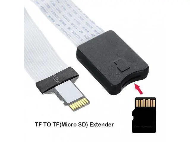 Alt view image 2 of 7 - SM Micro-SD TF Memory Card Kit Male to TF Female Extension Soft Flat FPC Cable Extender 25cm
