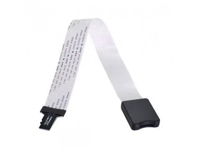 Alt view image 7 of 7 - SM Micro-SD TF Memory Card Kit Male to TF Female Extension Soft Flat FPC Cable Extender 25cm