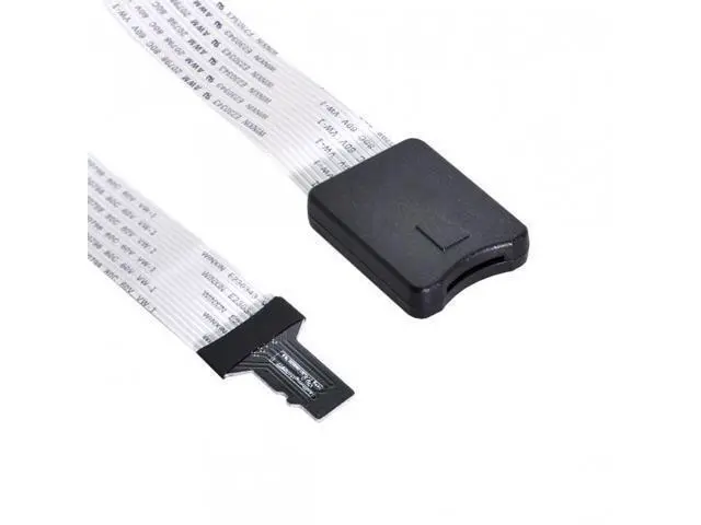 Alt view image 3 of 7 - SM Micro-SD TF Memory Card Kit Male to TF Female Extension Soft Flat FPC Cable Extender 25cm