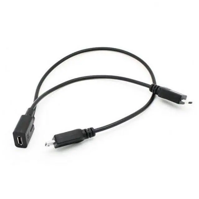Main image of SM Micro USB Female to 2 Micro USB Male Splitter extension charge cable for Galaxy S5 i9600 S4 I9500 Note2 N7100 S3 I9300 S2 9100
