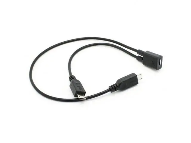 Alt view image 2 of 7 - SM Micro USB Female to 2 Micro USB Male Splitter extension charge cable for Galaxy S5 i9600 S4 I9500 Note2 N7100 S3 I9300 S2 9100