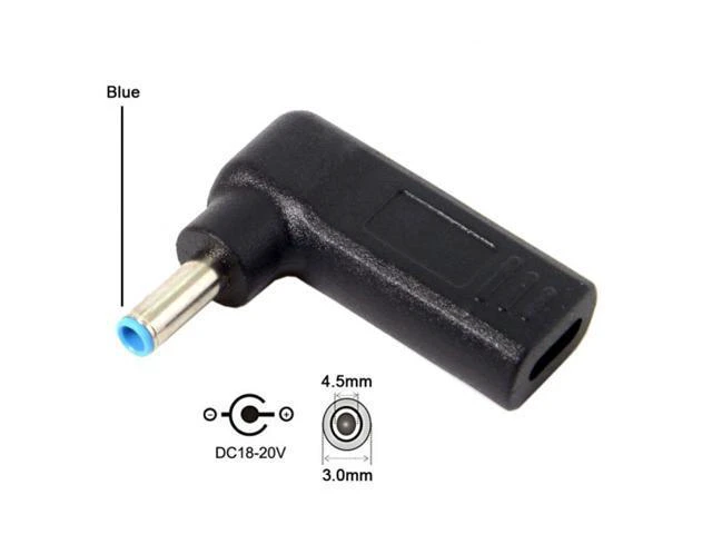 Alt view image 2 of 4 - USB 3.1 Type C USB-C to 4.5*3.0mm Adapter 90 Degree UC-112-4530HP