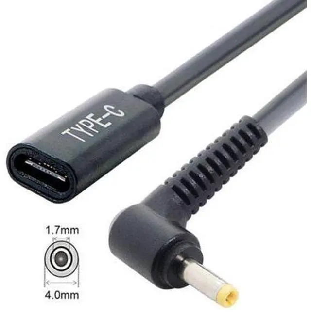 Main image of SM Type C USB-C Female Input to DC 4.0*1.7mm Power PD Charge Cable fit for Laptop 18-20V