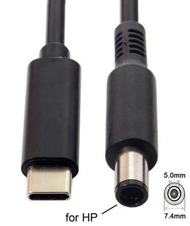 Alt view image 5 of 7 - SM Type C USB-C Input to DC 7.4*5.0mm Power PD Charge Cable for Laptop 18-20V