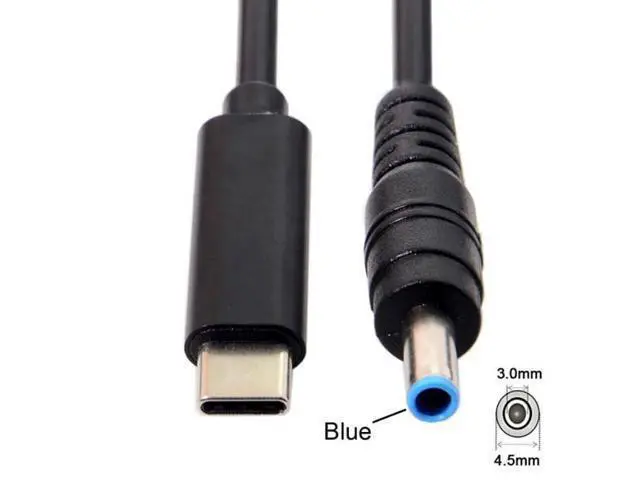 Alt view image 5 of 7 - SM Type C USB-C Input to DC 4.5*3.0mm Power PD Charge Cable for Laptop 18-20V