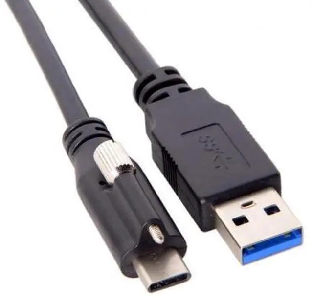Main image of SM USB 3.1 Type-C Locking Connector to Standard USB3.0 Data Cable 1.2m With Panel Mount Screw