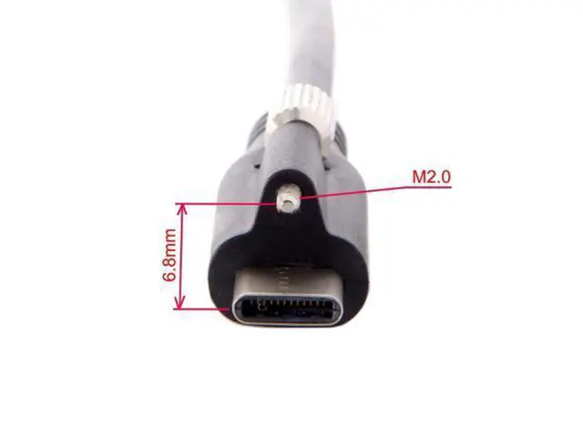 Alt view image 2 of 7 - SM USB 3.1 Type-C Locking Connector to Standard USB3.0 Data Cable 1.2m With Panel Mount Screw