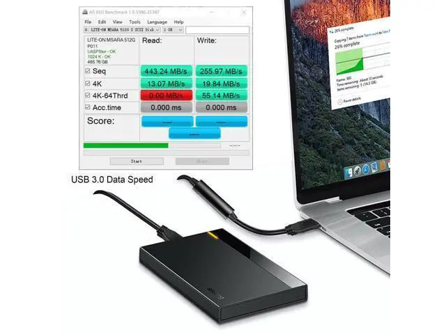 Alt view image 6 of 7 - SM USB 3.1 Type-C Locking Connector to Standard USB3.0 Data Cable 1.2m With Panel Mount Screw