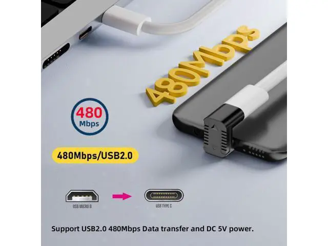 Alt view image 6 of 7 - 4pcs/lot USB-C USB2.0 Type-C Female to Micro USB Male Power Data Adapter 90/360 Degree Angled Type