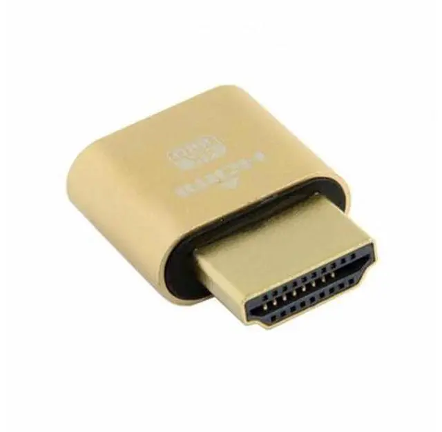 Main image of Gold CY Virtual Display Adapter 4K HDMI 1.4 Male to Female Extension DDC EDID Dummy Plug Headless Ghost Display Emulator HDTV 4K@60Hz