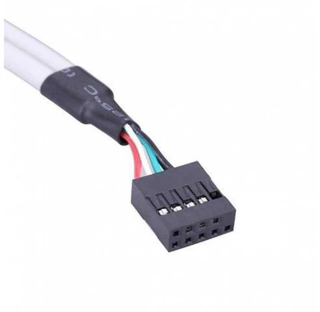 Alt view image 6 of 7 - SM PCI-E USB 2.0 A type Female Screw to Motherboard 9p header cable with bracket