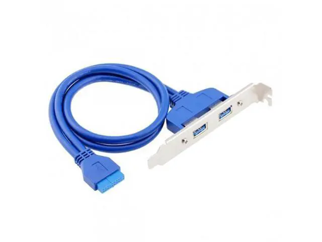 Alt view image 5 of 6 - SM Internal 2Pin USB 3.0 Female Mount panel to Motherboard 20pin cable with PCI bracket
