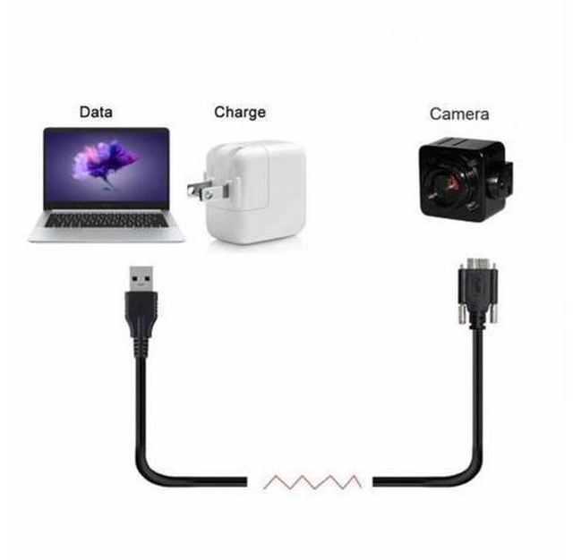 Alt view image 6 of 7 - USB 3.0 A type Cable Male to Micro USB 3.0 B Male with Mount Panel Screws for Hard Disk Mobile Phone