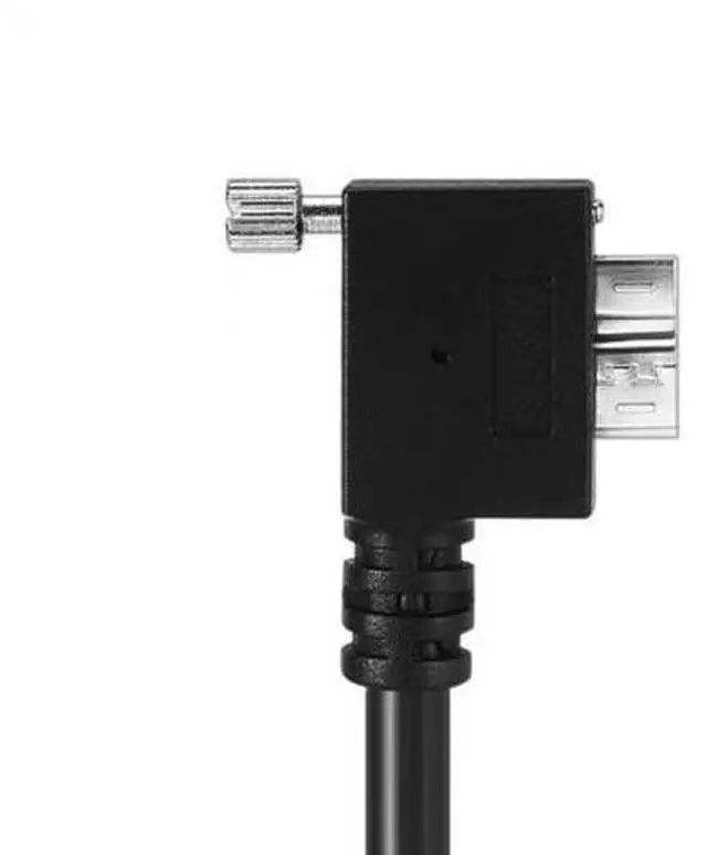 Alt view image 5 of 7 - SM Down Direction Right Angled 90 Degree USB 3.0 A plug to Micro B Plug Left Angled locking screws Panel Cable 40cm