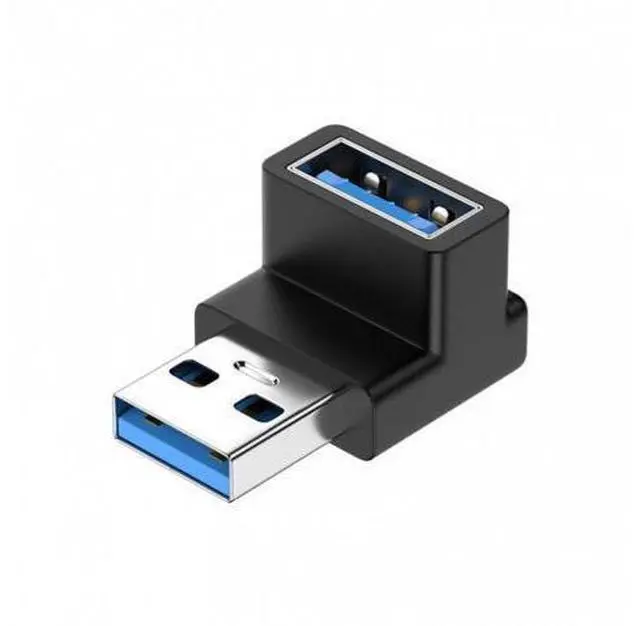 Main image of 10Gbps USB3.0 Male to Female Extension Power Data Video Adapter 90 Degree Up Angled Type