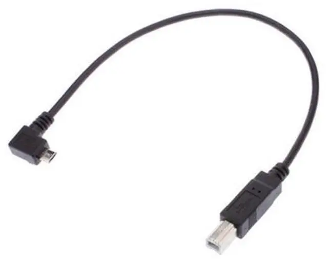 Main image of SM 30cm Right Angled 90 Degree Micro USB OTG to Standard B Type Printer Scanner Hard Disk Cable