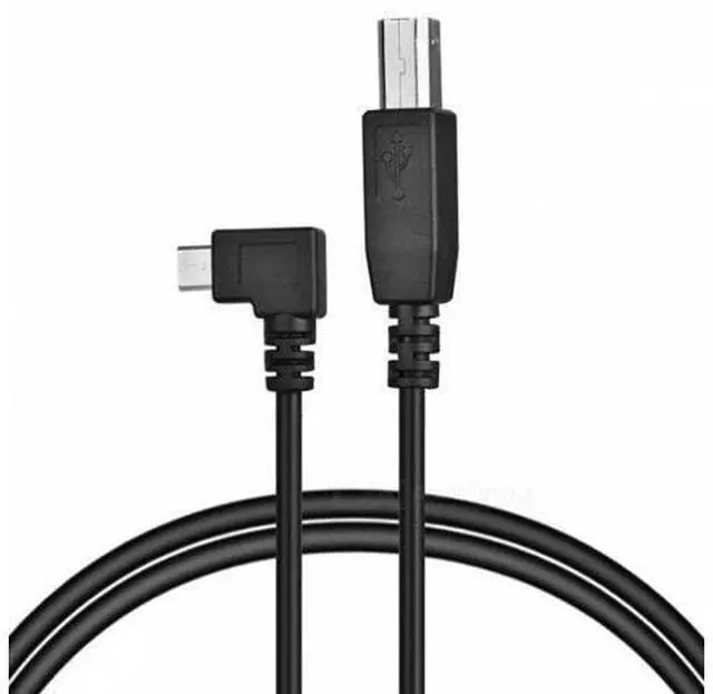 Alt view image 6 of 7 - SM 30cm Right Angled 90 Degree Micro USB OTG to Standard B Type Printer Scanner Hard Disk Cable