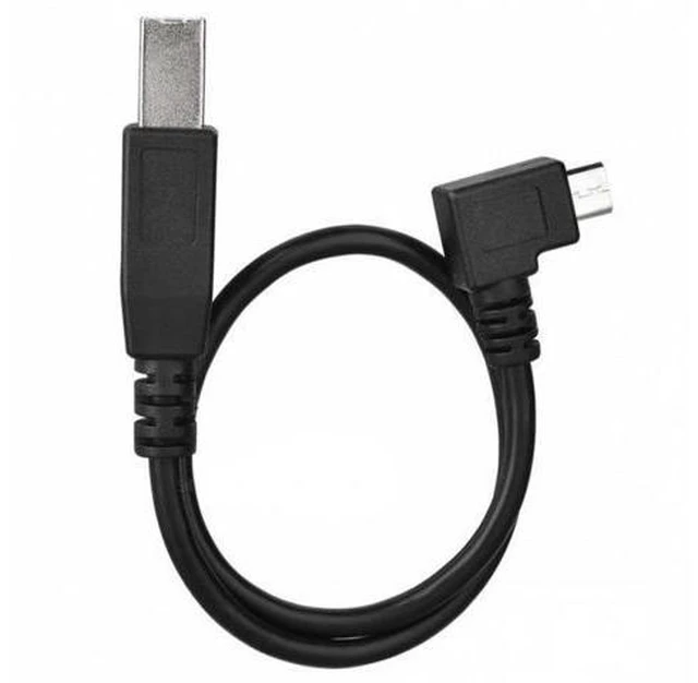 Alt view image 5 of 7 - HKCY U2-103-LE Left Angled 90 Degree Micro USB OTG to Standard B Type Printer Scanner Hard Disk Cable 60cm