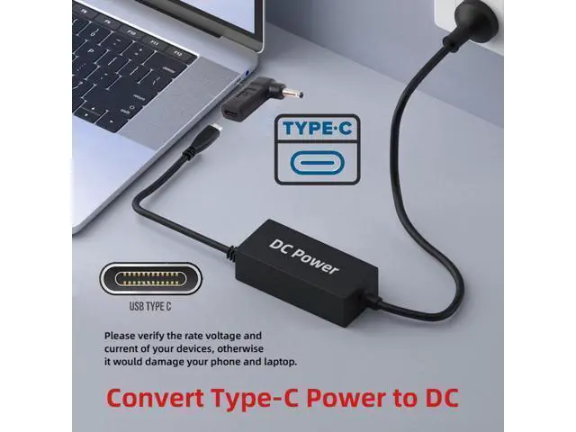 Alt view image 7 of 7 - PD Power USB 3.1 Type-C USB-C to DC 4.5*3.0mm Laptop Adapter PD Emulator Trigger 90 Degree Angled