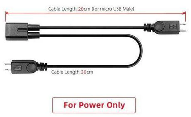 Alt view image 4 of 7 - Micro USB Female to 2 Micro USB Male Splitter Extension Cable U2-110-BK