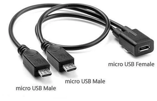 Alt view image 5 of 7 - Micro USB Female to 2 Micro USB Male Splitter Extension Cable U2-110-BK
