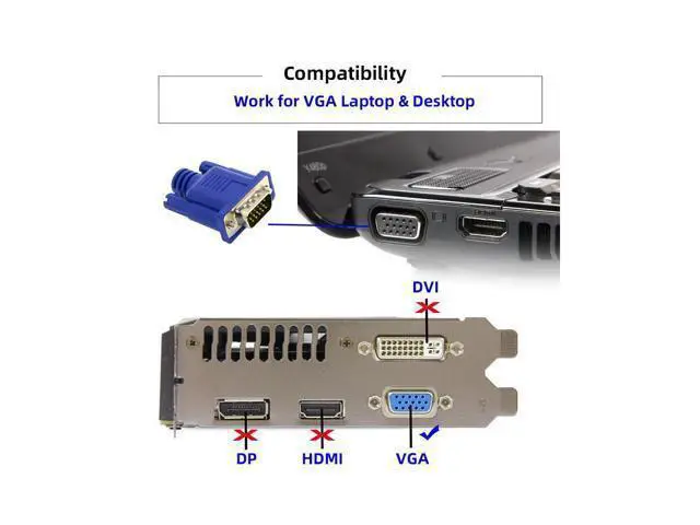 Alt view image 6 of 7 - CY Virtual Display Adapter VGA RGB Monitor Dummy Plug Headless Ghost Display Emulator 1920x1080p@60Hz