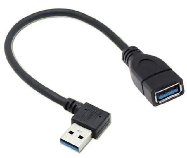 Main image of SM Right Angled USB 3.0 Type-A Male to USB 3.0 Type-A Female Extension Cable 20cm 5Gbps 90 Degree