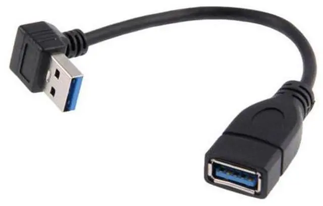 Main image of SM Down Angled USB 3.0 Type-A Male to USB 3.0 Type-A Female Extension Cable 20cm 5Gbps 90 Degree