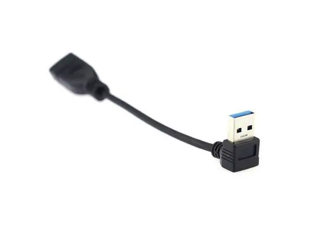 Alt view image 4 of 6 - SM Down Angled USB 3.0 Type-A Male to USB 3.0 Type-A Female Extension Cable 20cm 5Gbps 90 Degree
