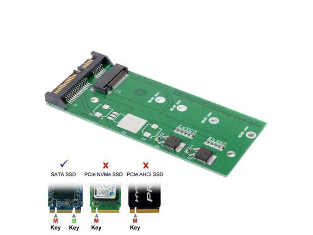 Alt view image 2 of 7 - HKCY SA-123 M.2 NGFF B/M-key 2 Lane SSD to 7mm 2.5" SATA 22pin hard disk case PCBA for E431 E531 X240S Y410P Y510P