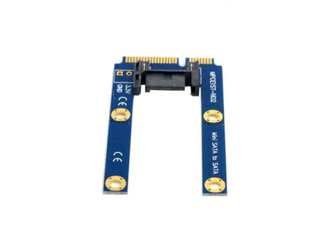 Alt view image 2 of 7 - HKCY SA-090 50mm Mini PCI-E mSATA SSD to Flat SATA 7pin Hard Disk Drive PCBA Extension Adapter
