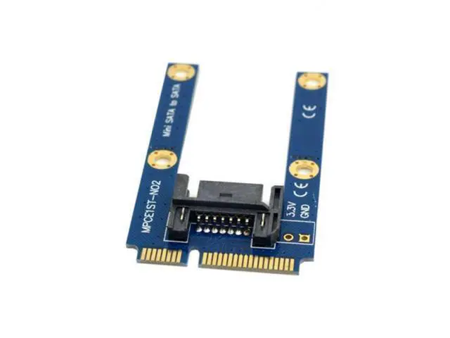 Alt view image 3 of 7 - HKCY SA-090 50mm Mini PCI-E mSATA SSD to Flat SATA 7pin Hard Disk Drive PCBA Extension Adapter