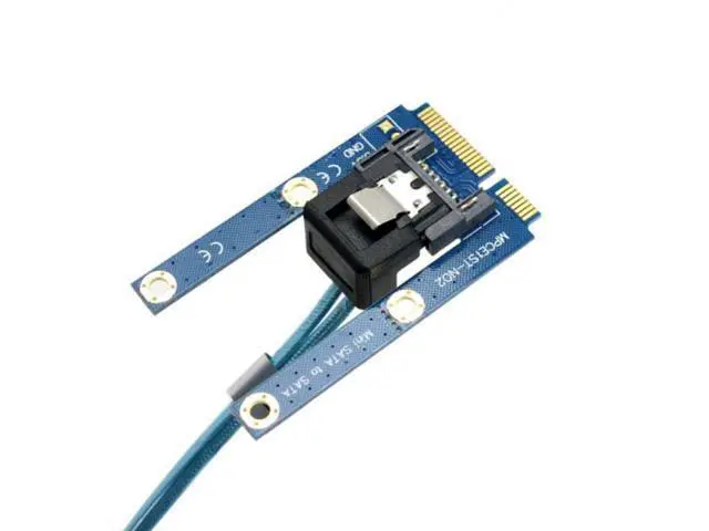Alt view image 4 of 7 - HKCY SA-090 50mm Mini PCI-E mSATA SSD to Flat SATA 7pin Hard Disk Drive PCBA Extension Adapter