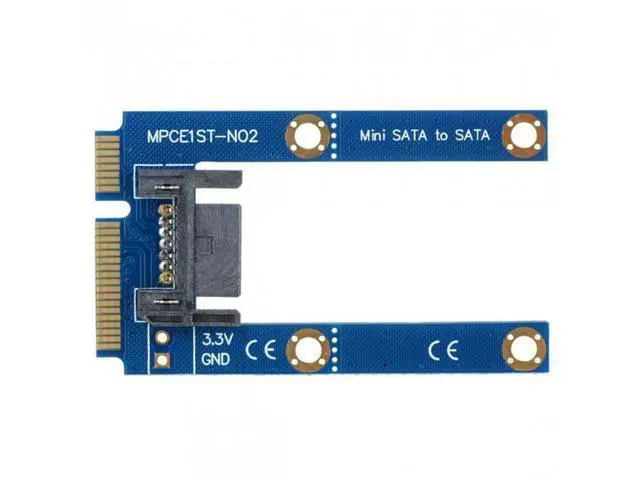 Alt view image 7 of 7 - HKCY SA-090 50mm Mini PCI-E mSATA SSD to Flat SATA 7pin Hard Disk Drive PCBA Extension Adapter